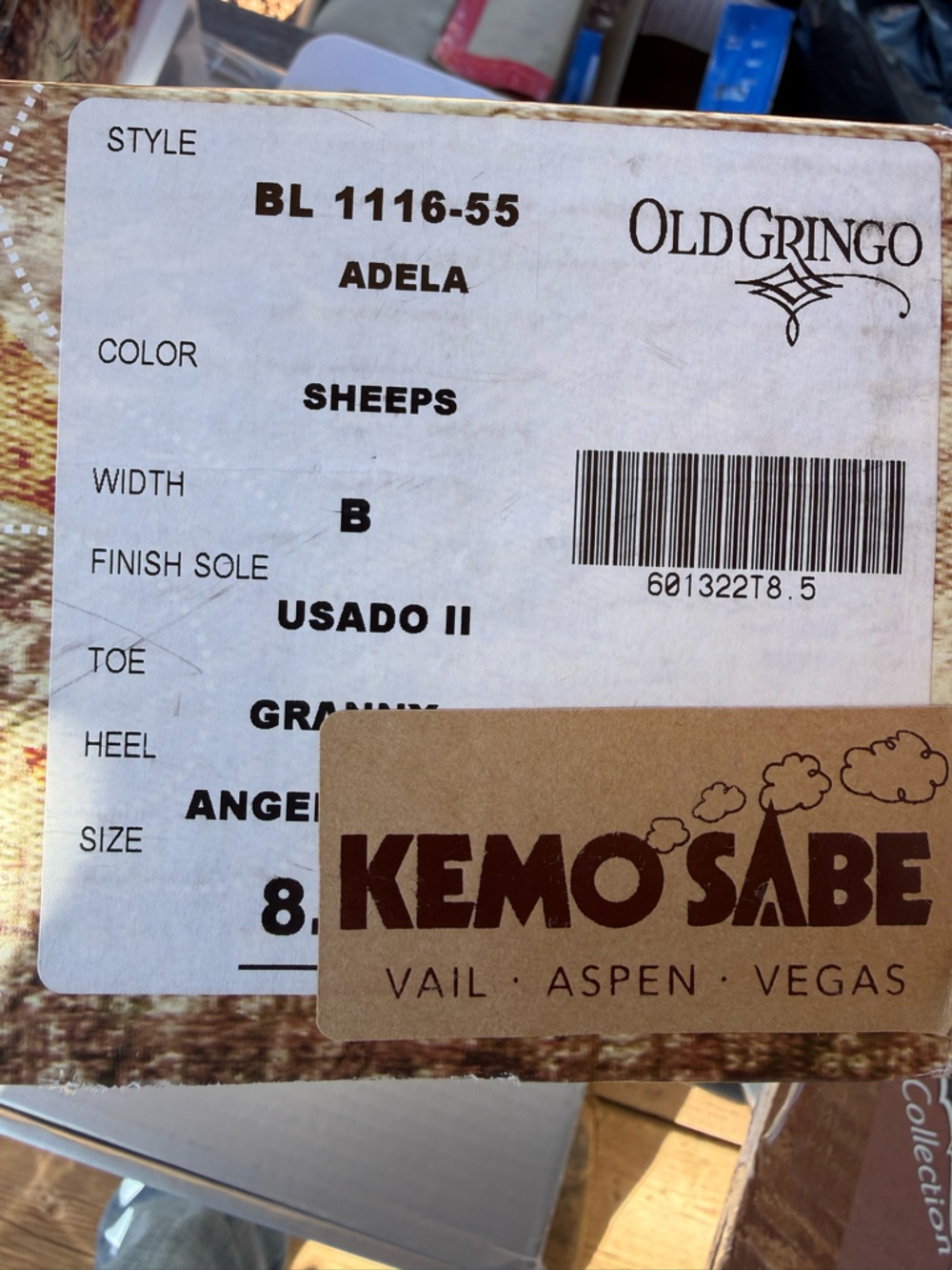 Old Gringo Beige Braided Sheepskin Boots sheep’s 8.5 final markdown - Picture 7 of 7